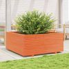 vidaXL Pflanzkübel Wachsbraun 110x110x49,5 cm Massivholz Kiefer 3282546 Bild 3