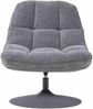 Drehsessel Elvi aus Chenille-Stoff, moderner Relaxsessel mit 360 Grad Drehfunktion, hellgrau Bild 2