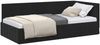 vidaXL Eckbettgestell mit Kopfteil Schwarz 100 cm x 200 cm Samt 42016403 Bild 2