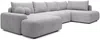 Vente-unique - DAVISO Sofa Stoff Grau - B 204 cm x H 87 cm x L 360 cm Bild 3