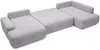 Vente-unique - DAVISO Sofa Stoff Grau - B 204 cm x H 87 cm x L 360 cm Bild 4