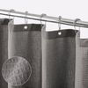 mDesign Luxus Duschvorhang Badewannenvorhang Waffelmuster Textil Grau Bild 3