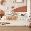 Tagesbett 90x200cm mit LED-Umgebungslicht in 16 Farben, Schlafsofa mit USB- und Typ-C-Anschluss, multifunktionales Sofa-Bett,Weiß Bild 2