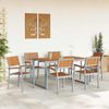 vidaXL Garten Essgruppe 7 pcs Grau Massivholz Akazie 3284370 Bild 4