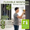 TRESKO® 4 Stück Akustikpaneele Holz 120×60 cm inkl. 8x Kleiderhaken | Wandverkleidung Eiche Eiche Anthrazit als 3D Lamellenwand | Holzpaneele Paneele für Schallschutz | Akustik Wandpaneele mit Montageset Bild 5