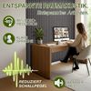 TRESKO® 4 Stück Akustikpaneele Holz 120×60 cm inkl. 8x Kleiderhaken | Wandverkleidung Eiche Eiche Anthrazit als 3D Lamellenwand | Holzpaneele Paneele für Schallschutz | Akustik Wandpaneele mit Montageset Bild 3