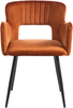 Esszimmerstuhl 2er Set SANILAC Samtstoff Orange Bild 5