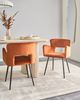 Esszimmerstuhl 2er Set SANILAC Samtstoff Orange Bild 3
