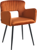 Esszimmerstuhl 2er Set SANILAC Samtstoff Orange Bild 4