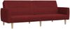 vidaXL Schlafsofa 2-Sitzer Weinrot Stoff 375790 Bild 2