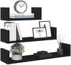 vidaXL Wandregale 3 Stk. Schwarz Eichen-Optik Holzwerkstoff 862405 Bild 4