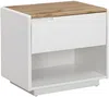 Vente-unique - AMANI Bedside table Holz, Platte BeigeWeiß - B 40 cm x H 50 cm x L 55 cm Bild 2