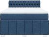 vidaXL Boxspringbett mit Matratze Blau 140x200 cm Stoff 3287104 Bild 4