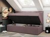 Kinderbett BANCO, Boxspringbetten für Kinderzimmer, Jugendbett, Einzelbett mit Matratze - Rosa Stoff - Topper T25 Bild 2