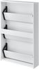 en.casa Schuhschrank Lund 102,5 x 63 x 17 cm Verspiegelt Weiß Bild 5