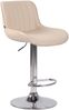 2er Set Barhocker Lentini, drehbar, Creme, Chrom, Kunstleder Bild 2
