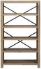 Bücherregal | Standregal 5 Böden 80x30x140 cm Massivholz Akazie Bild 3