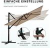 HOMALL Sonnenschirm 300x400 cm Ampelschirm mit Ständer, 360 Grad drehbar, UV-Schutz 50+, 300*400CM, φ330CM, 270*270CM, Gewicht 18-28KG, faltbar, geeignet für Garten, Terrasse, Schwimmbad Bild 4