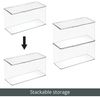 Organizer Vorratsdose Aufbewahrungsbox mDesign stapelbar 4er Set durchsichtig Bild 5