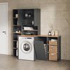 Livinity® Waschmaschinenumbauschrank Paolina, Anthrazit/Goldkraft Eiche, 40.2 x 88.2 cm (1-St) Bild 3