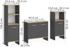 Badmöbel-Set Karli Anthrazit/Goldkraft Eiche 3-teilig Vicco Bild 2
