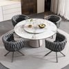 Esszimmerstuhl 6er set,Samt Drehstuhl 360° Polsterstuhl Modern Vierbein Metallgestell Komfort Stuhl Set Bild 2