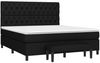 vidaXL Boxspringbett mit Matratze Schwarz 160x200 cm Stoff 3136847 Bild 3