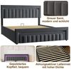 STILVORA Polsterbett 160×200 mit bettkasten,Funktionbett Boxspringbett mit LED & Schubladen (verstärkter Metallrahmen, stabiler Lattenrost, Gepolstertes Kopfteil, Bettkasten mit Hydraulik, Bettgestell mit Gepolstertes Kopfteil), mit einem Hebeseil, Sam... Bild 3