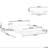 Bett mit LED Bouclé ZEN 180x200 cm Weiß Bild 2