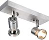 SLV SOUVEREEN II QPAR51, Wand- und Deckenleuchte alu gebürstet, Spot, max. 75W - Wand- und Deckenleuchten Bild 1