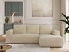 Ecksofa mit Schlaffunktion, Bettkasten und losen Kissen für das Wohnzimmer - TRENTINO - Beige Boucle - rechts Bild 3