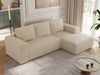 Ecksofa mit Schlaffunktion, Bettkasten und losen Kissen für das Wohnzimmer - TRENTINO - Beige Boucle - rechts Bild 4