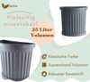 GarPet Pflanzkübel 2er Set Pflanz Kübel Halbrund Groß Outdoor Blumen Kasten Außen 50 Grau Bild 5