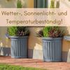 GarPet Pflanzkübel 2er Set Pflanz Kübel Halbrund Groß Outdoor Blumen Kasten Außen 50 Grau Bild 4