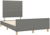vidaXL Bettgestell ohne Matratze Dunkelgrau 120x190 cm Stoff 3270528 Bild 3