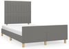 vidaXL Bettgestell ohne Matratze Dunkelgrau 120x190 cm Stoff 3270528 Bild 2