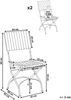 Gartenstuhl 2er Set LASCARI ohne Armlehnen Akazienholz Hellbraun Bild 2