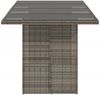 vidaXL Gartentisch mit Glasplatte Grau 190x80x74 cm Poly Rattan 365306 Bild 4
