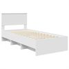 vidaXL Bettrahmen mit Kopfteil Weiß 120 x 123 cm Holzwerkstoff 3408879 Bild 4