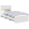 vidaXL Bettrahmen mit Kopfteil Weiß 120 x 123 cm Holzwerkstoff 3408879 Bild 2