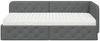 vidaXL Eckbettgestell Dunkelgrau 100 x 200 cm Stoff 3394054 Bild 5