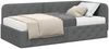 vidaXL Eckbettgestell Dunkelgrau 100 x 200 cm Stoff 3394054 Bild 3