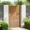 vidaXL Gartentor 100x175 cm Cortenstahl Gras-Design 153230 Bild 3