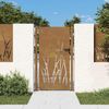 vidaXL Gartentor 100x175 cm Cortenstahl Gras-Design 153230 Bild 1