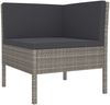 vidaXL 10-tlg. Garten-Lounge-Set mit Auflagen Poly Rattan Grau 3094578 Bild 5