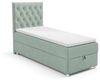 Best for Home 'K-14 SINGLE' Boxspringbett, mit Bettkasten, Bonell-Matratze inkl. Komfort Topper, mit Kopfteil, Mintgrün, 70x200 cm Bild 4
