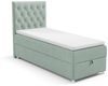 Best for Home 'K-14 SINGLE' Boxspringbett, mit Bettkasten, Bonell-Matratze inkl. Komfort Topper, mit Kopfteil, Mintgrün, 70x200 cm Bild 5