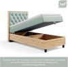 Best for Home 'K-14 SINGLE' Boxspringbett, mit Bettkasten, Bonell-Matratze inkl. Komfort Topper, mit Kopfteil, Mintgrün, 70x200 cm Bild 3