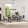 Esszimmerstühle VERA 6er Set Dunkelgrau Samt | Polsterstühle Küchenstuhl Wohnzimmerstühle Essstühle bequem Bild 3