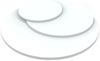 Dekor Spanplatte 19mm Tischplatte rund melaminharzbeschichtet weiß mit ABS Kante Umleimer - Größe 60 x 60 cm - Höhe 1,9 cm - Farbe Icy White Bild 2